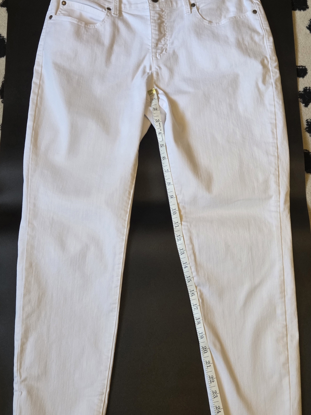 Eileen Fisher Slim Straight White Womens Jeans
